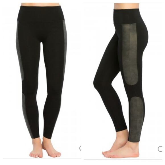 Spanx Spanx Faux Leather Panel Ponte Leggings - Size XS - Picture 1 of 7